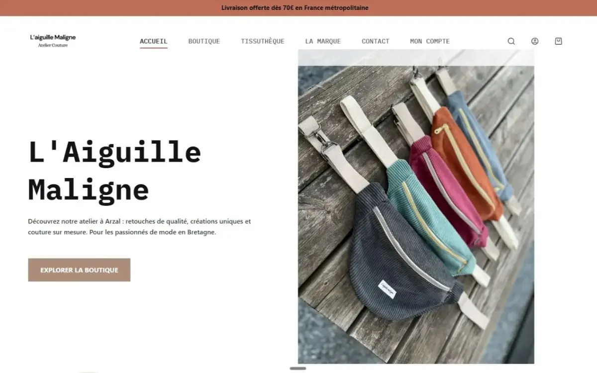 Site de L'Aiguille Maligne couturière à Arzal