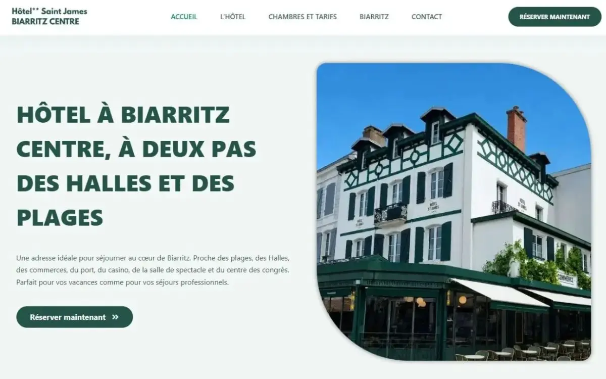 Site de l'Hôtel Saint James à Biarritz