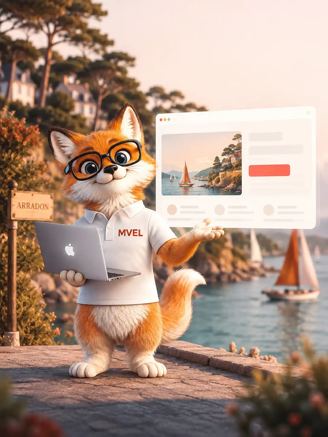 Création de site internet à Arradon par le renard MVEL, pointe et voiliers du Golfe