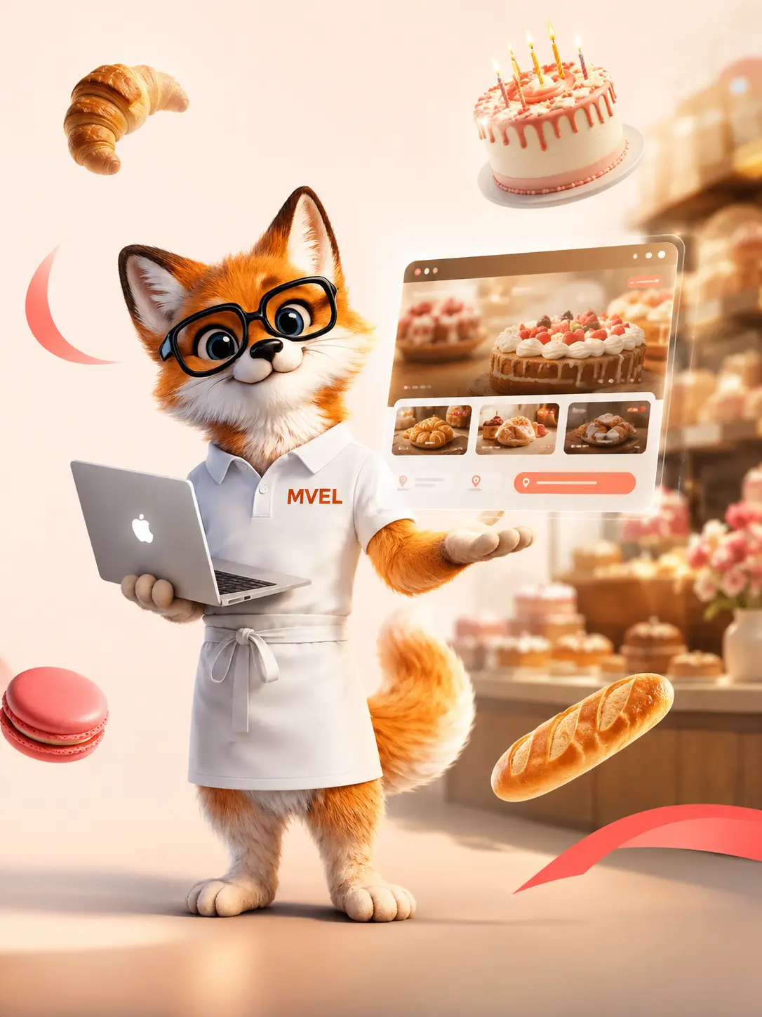 Création de site internet pour boulanger pâtissier par le renard MVEL