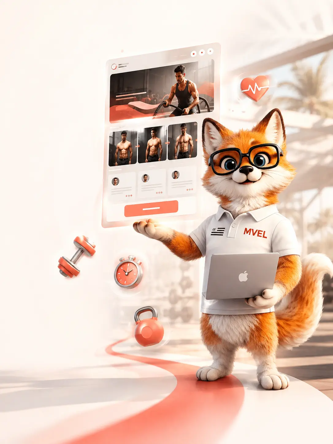 Création de site internet pour coach sportif par le renard MVEL