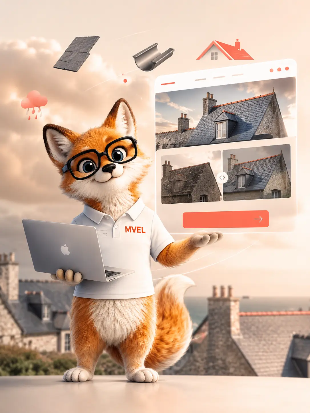 Création de site internet pour couvreur zingueur par le renard MVEL