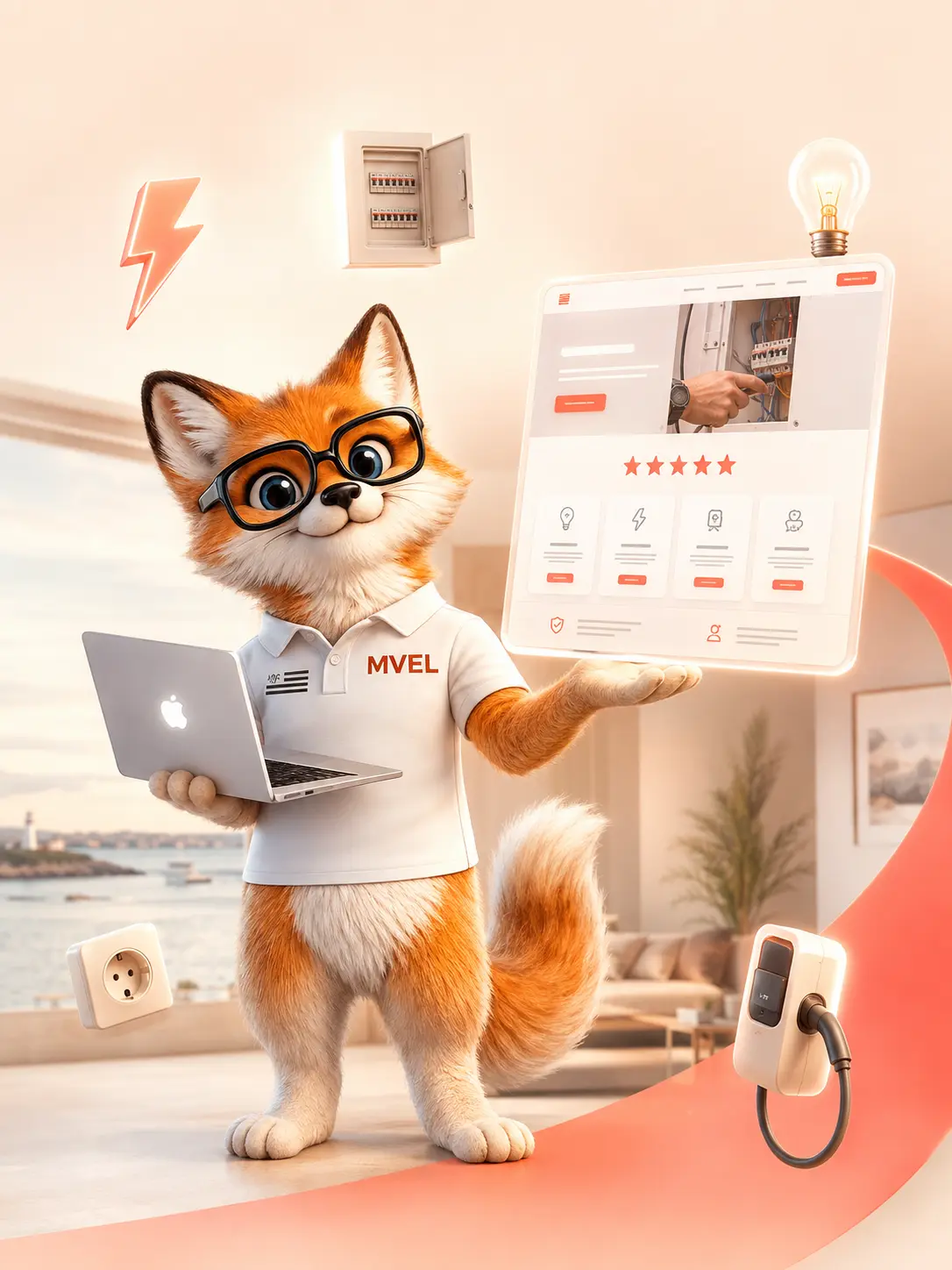 Création de site internet pour électricien par le renard MVEL