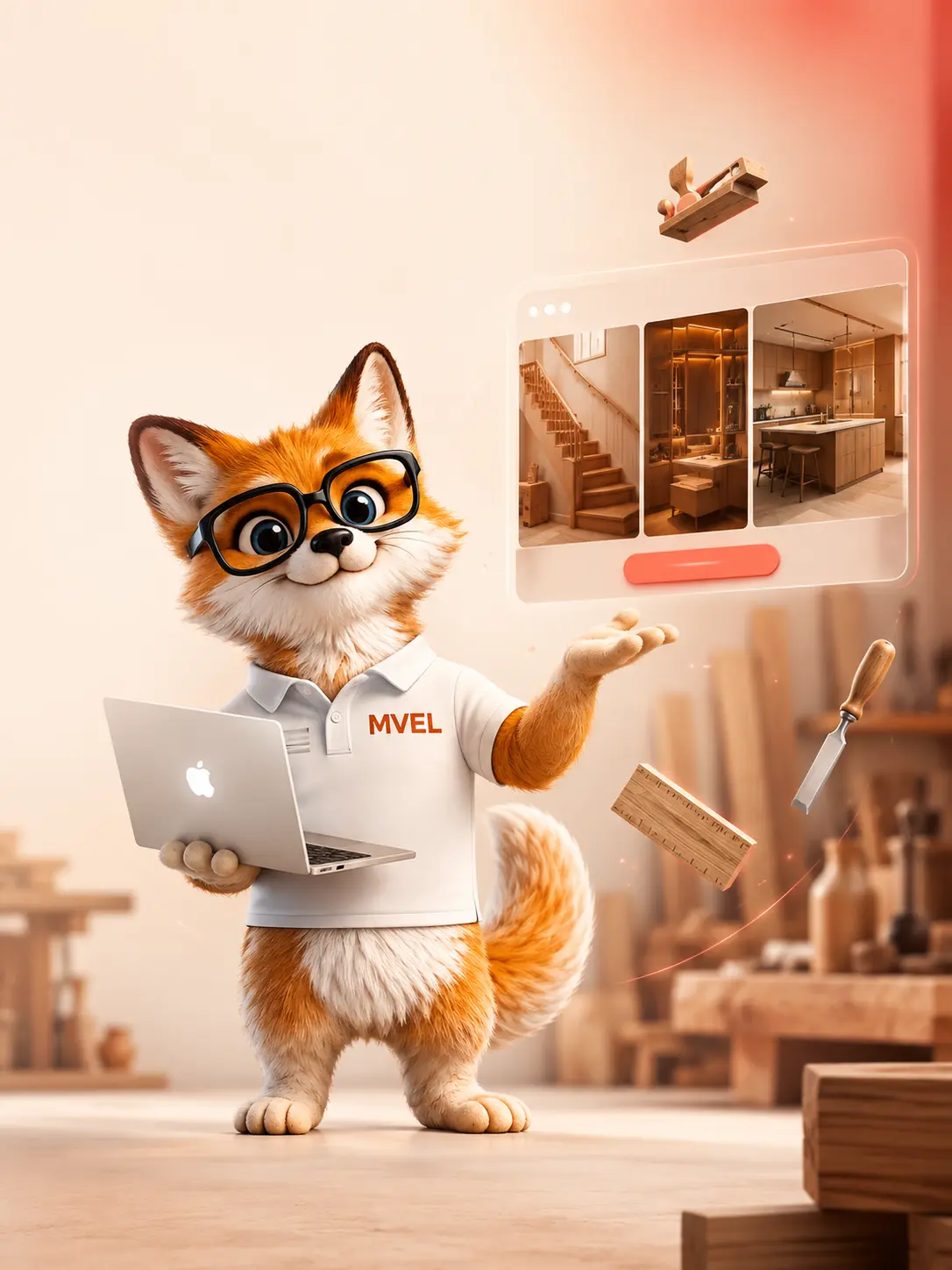 Création de site internet pour menuisier agenceur par le renard MVEL