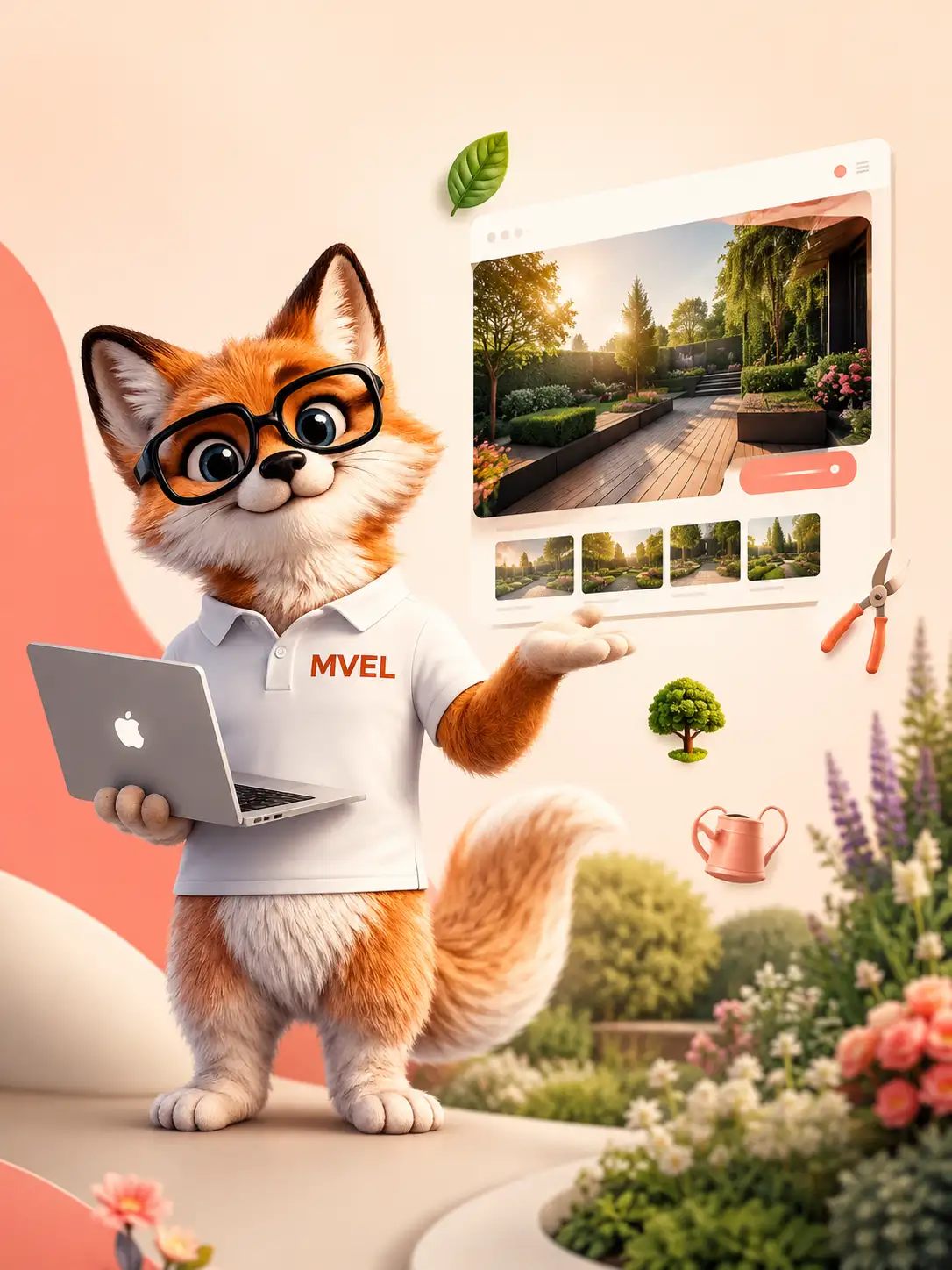 Création de site internet pour paysagiste jardinier par le renard MVEL