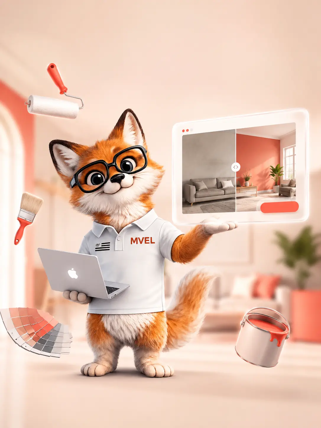 Création de site internet pour peintre en bâtiment par le renard MVEL