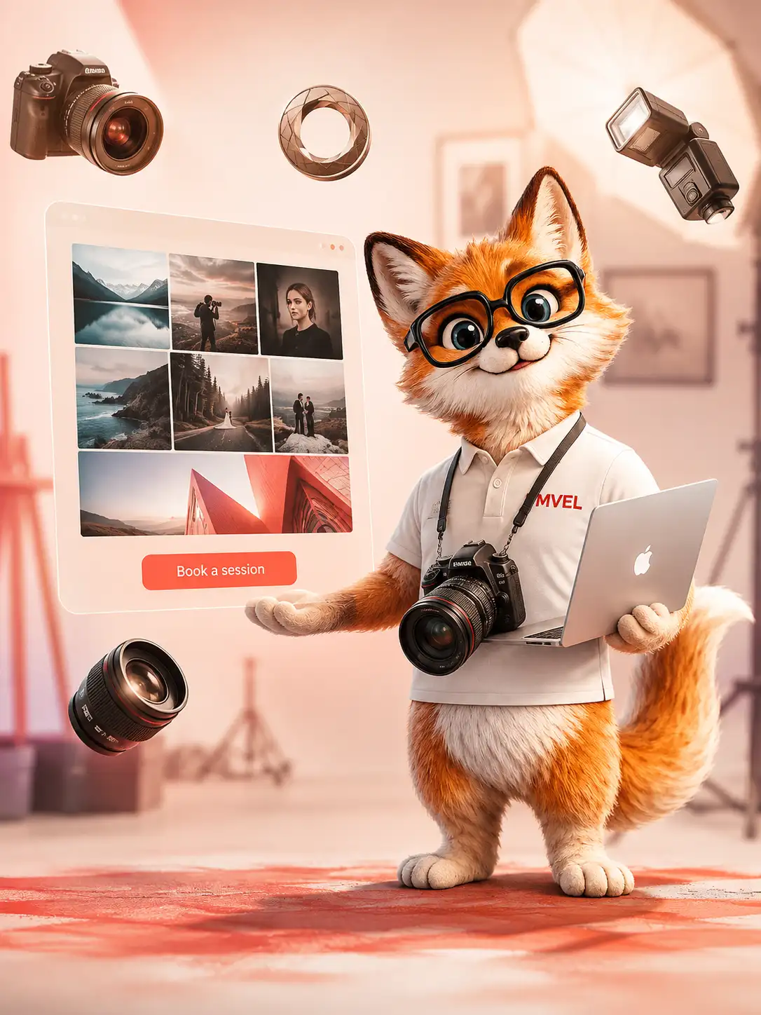 Création de site internet pour photographe par le renard MVEL