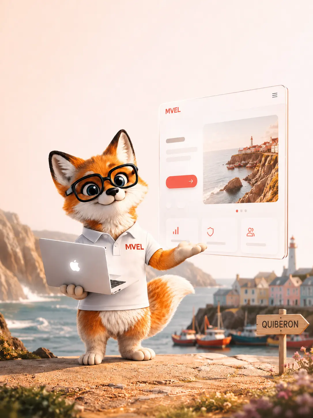 Création de site internet à Quiberon par le renard MVEL, presqu'île et Côte Sauvage