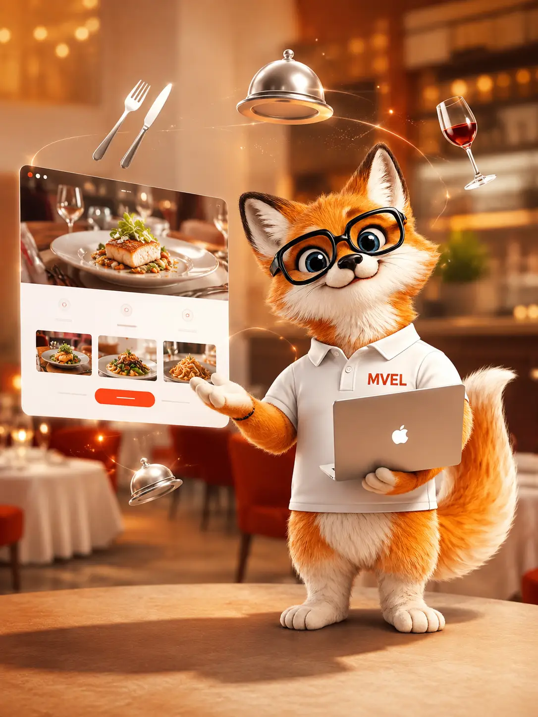 Création de site internet pour restaurant par le renard MVEL