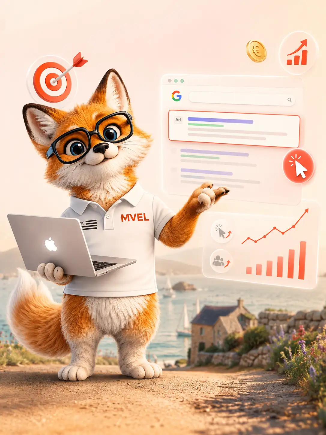 Agence SEA à Sarzeau, publicité Google Ads par le renard MVEL