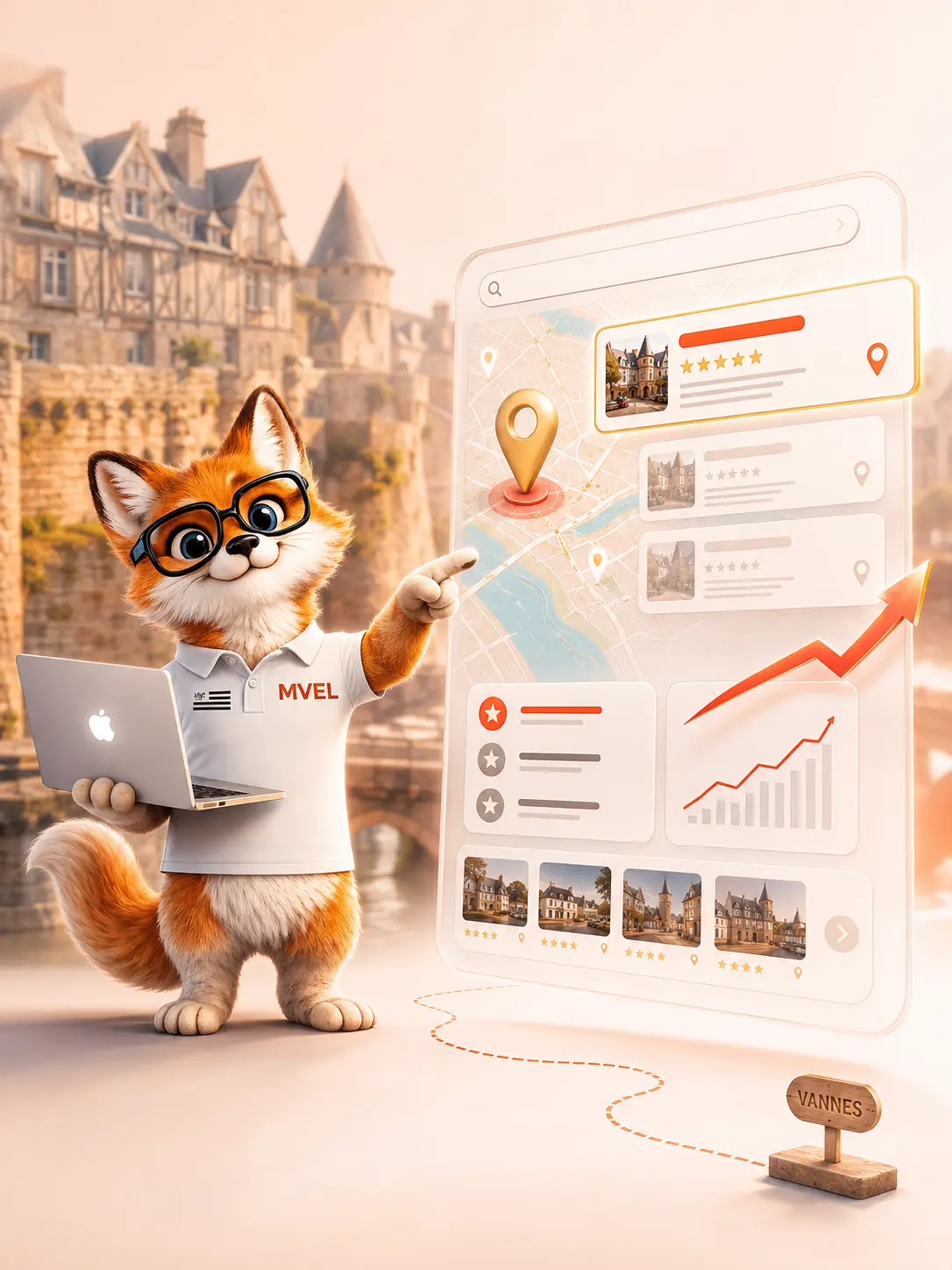 Référencement SEO à Vannes par le renard MVEL, première position sur Google