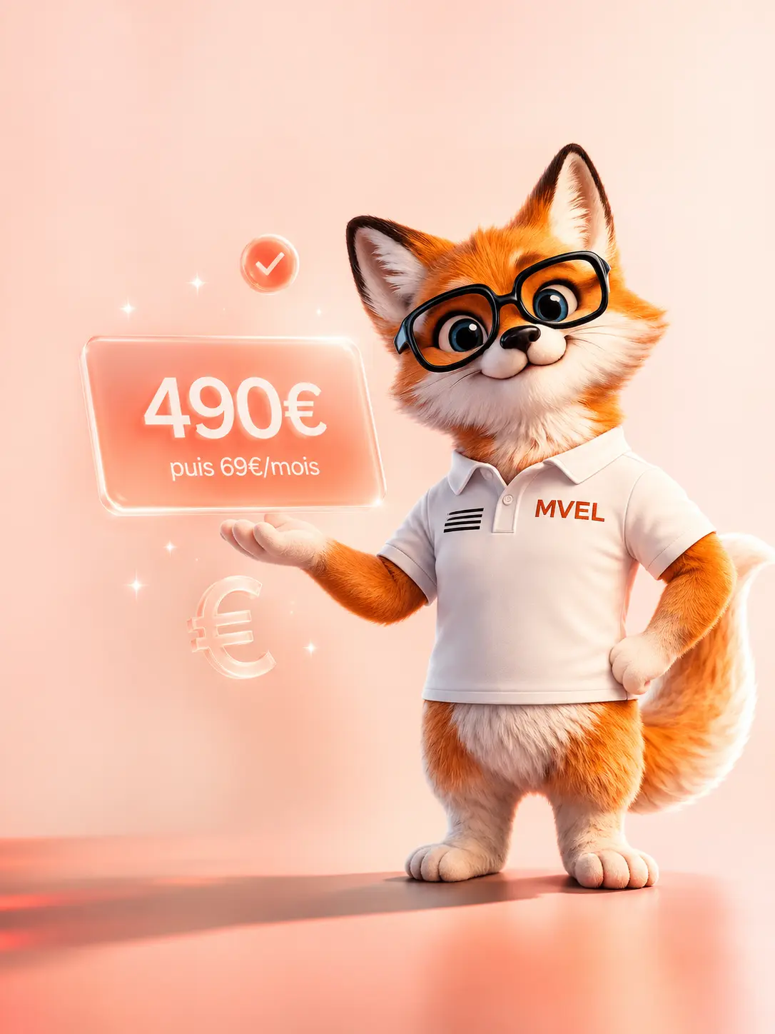 Renard MVEL présentant les tarifs clairs et tout compris de Ma Vitrine En Ligne