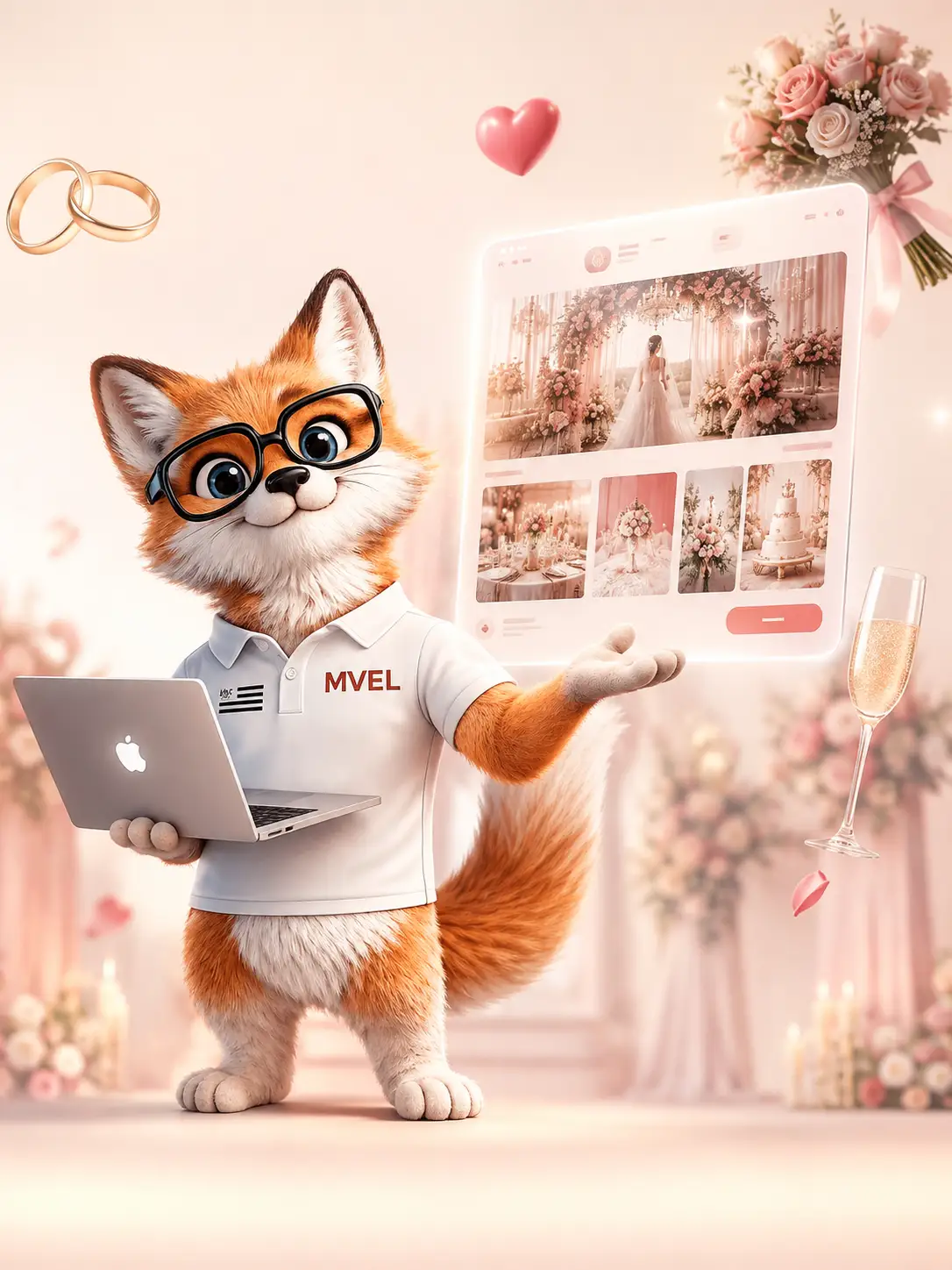Création de site internet pour wedding planner par le renard MVEL
