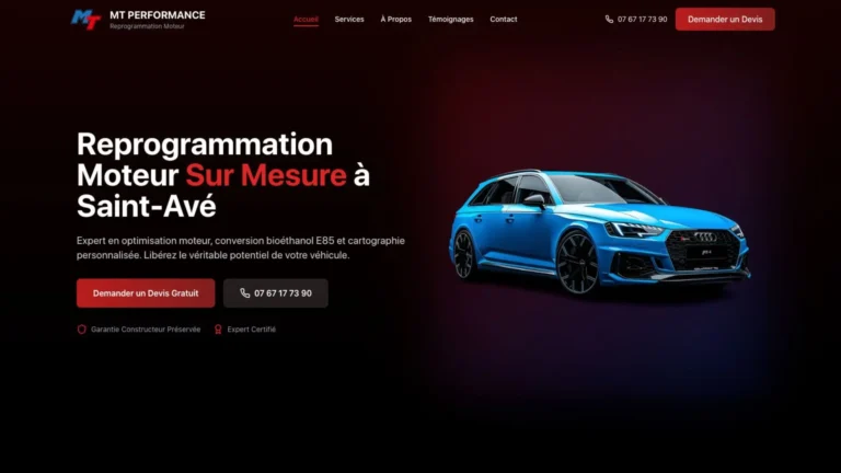 site internet Préparateur automobile – Saint-Avé (Morbihan)