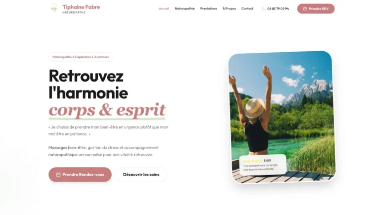 Création site internet Naturopathe & Bien-être – Capbreton (Landes)