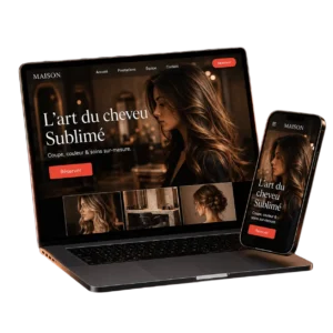 site internet d'un salon de coiffure
