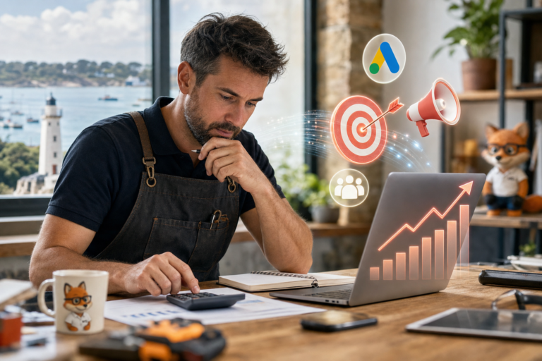 google ads rentable artisan – Renard MVEL calculant la rentabilité d'une campagne Google Ads pour un artisan