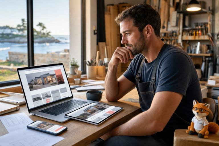 site internet artisan – Renard MVEL conseillant un artisan breton sur l'utilité d'un site internet
