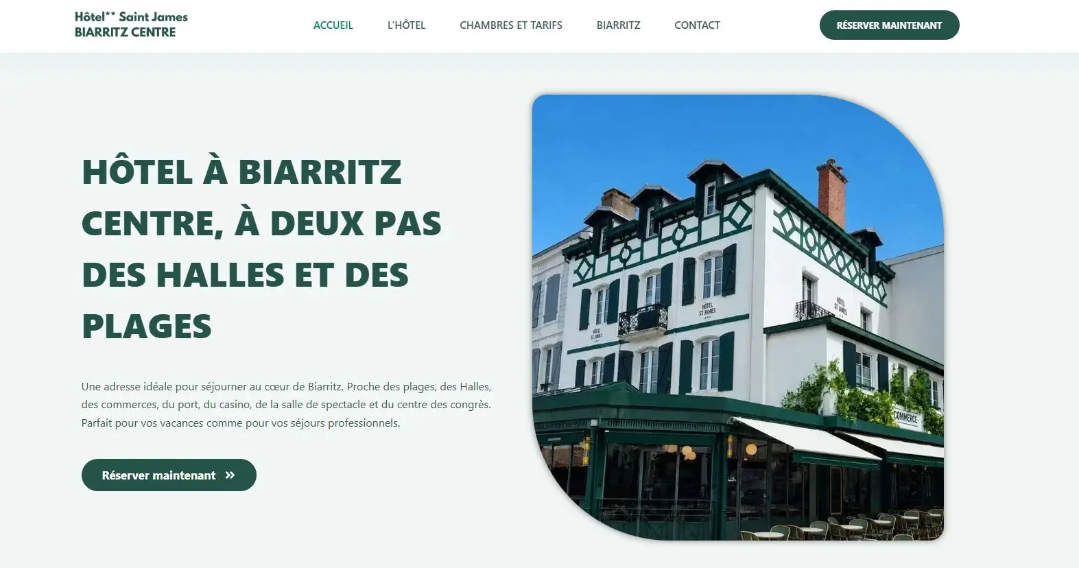 Site internet hôtelier avec module de réservation